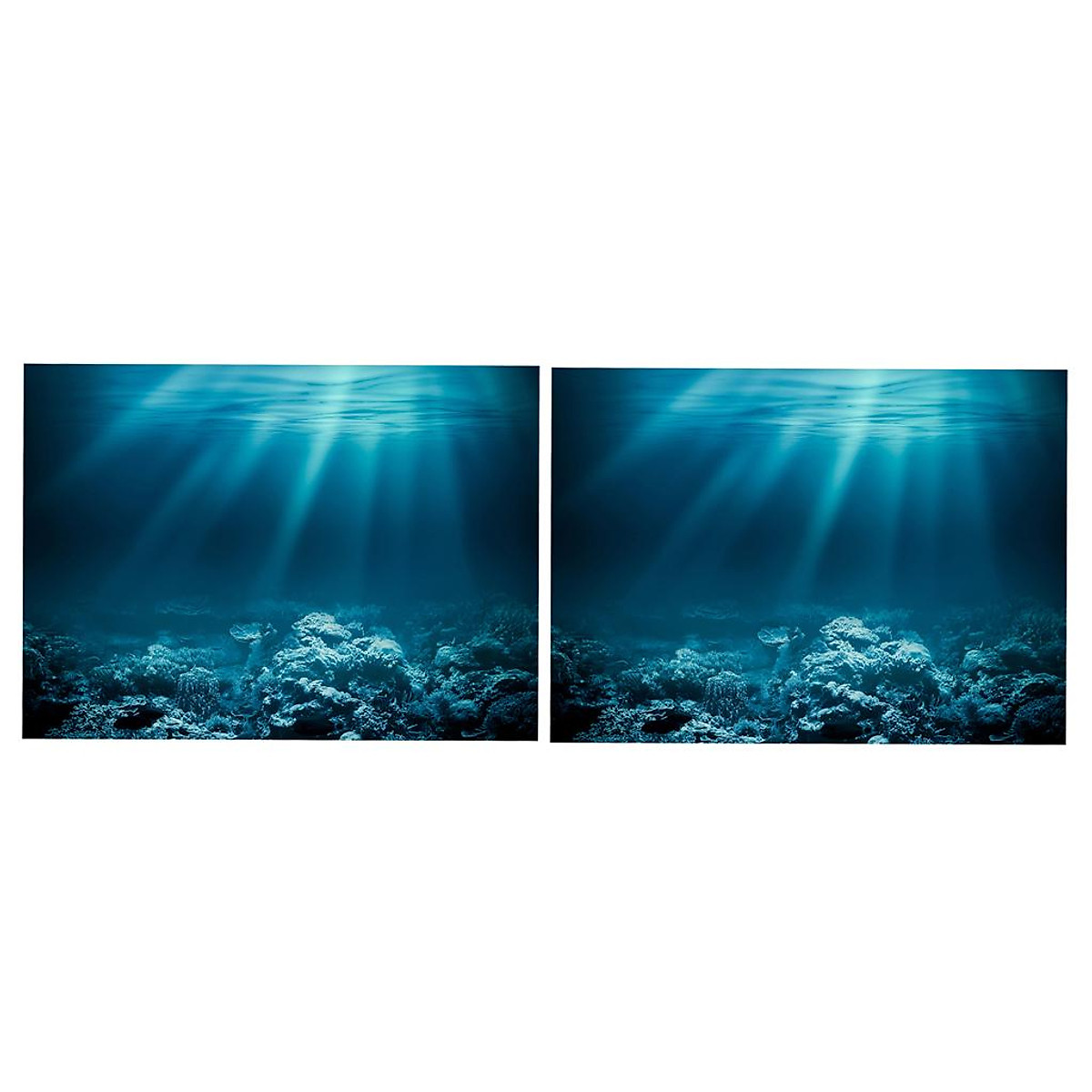 Mua 2x 3D Background Sticker Adhesive Tank Picture Poster for Aquarium  61x41cm tại Magideal2