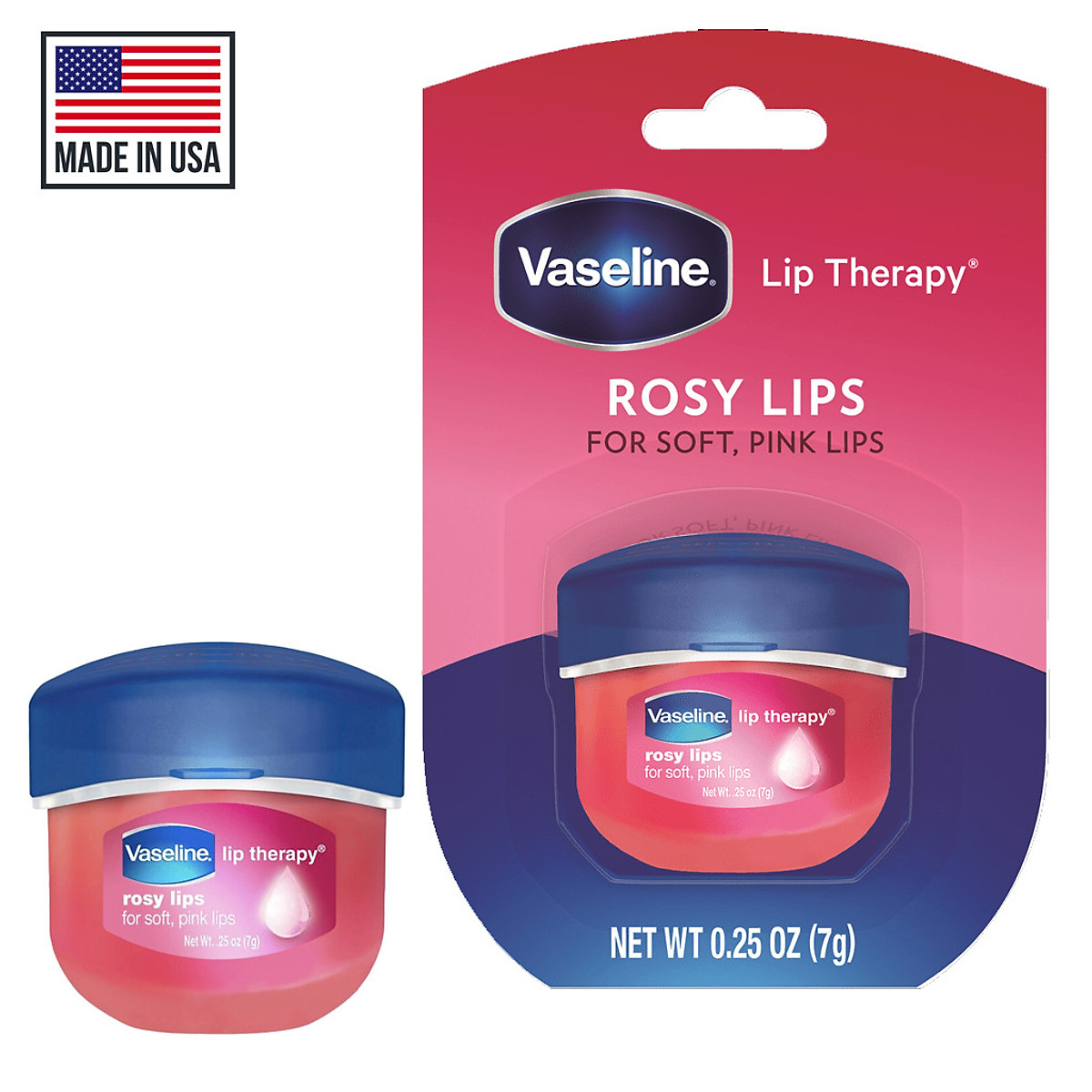 Son Dưỡng Môi Hồng Xinh Vaseline Lip Therapy Rosy Lip (7g) Son dưỡng