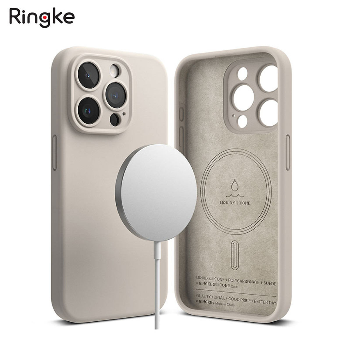 Ốp lưng dành cho iPhone 15 Pro Max/15 Pro/15 Plus/15 RINGKE Silicone Magnetic - Hàng Chính Hãng