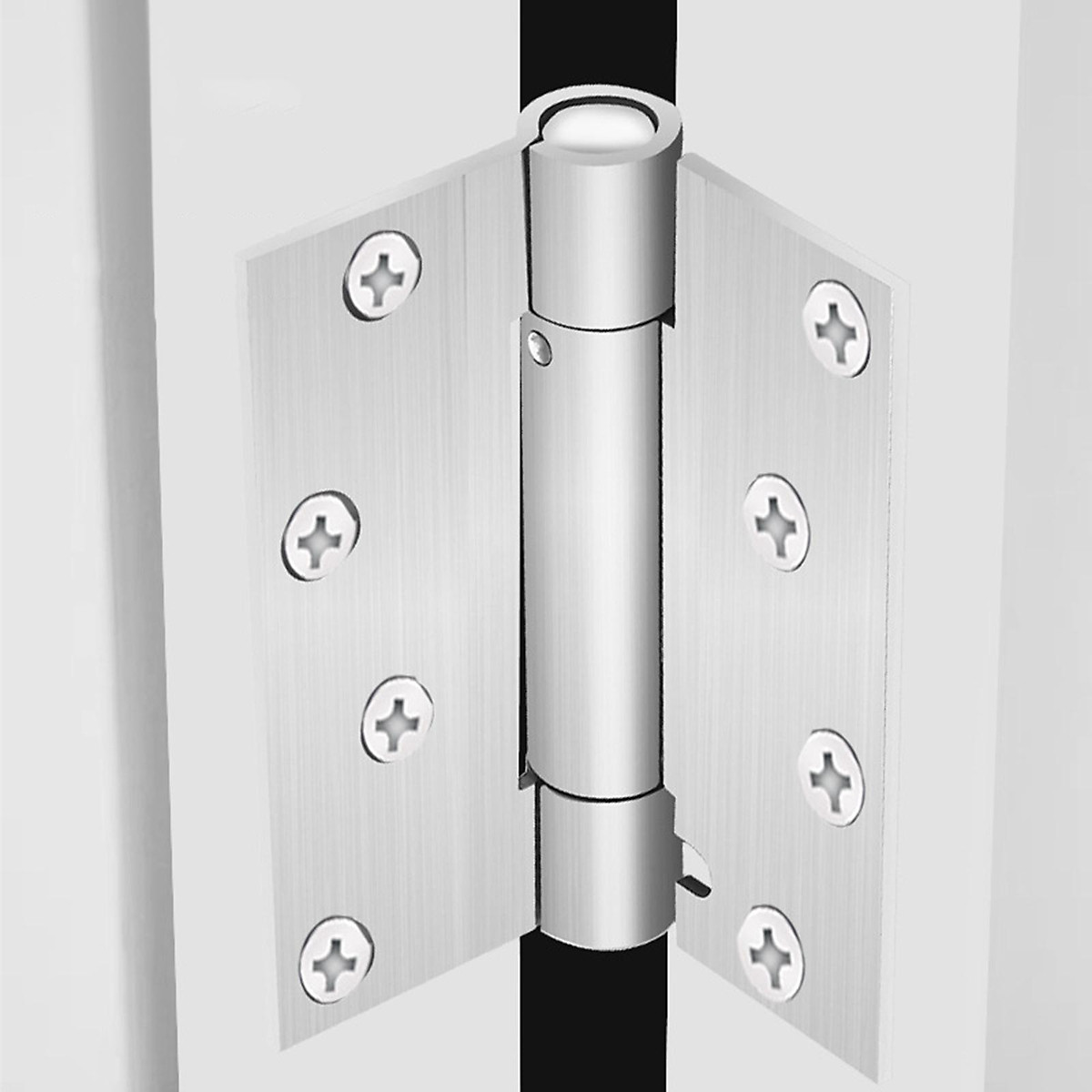 2Pcs Spring Loaded Hinges Stainless Steel Door Hinges Rust Resistant