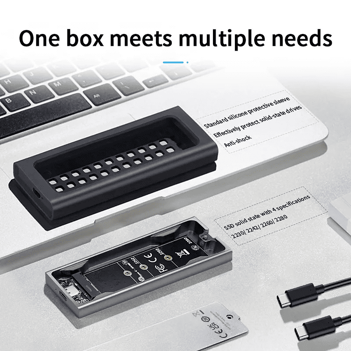 Box SSD di động Lexar E6 LPAE06N-RNBNG M.2 PCIe NMVe | Cổng giao tiếp USB-C | Bảo Hành 12 Tháng - Hàng Chính Hãng