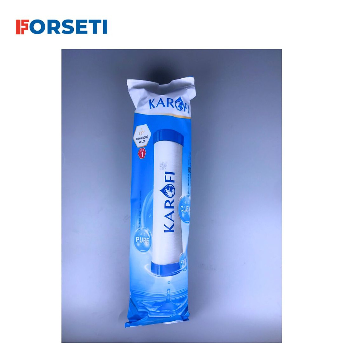 Bộ 3 lõi lọc nước 123 hàng chính hãng Karofi với lõi số 2 OCB nhỏ cắm nhanh, dùng cho các dòng máy N-e.