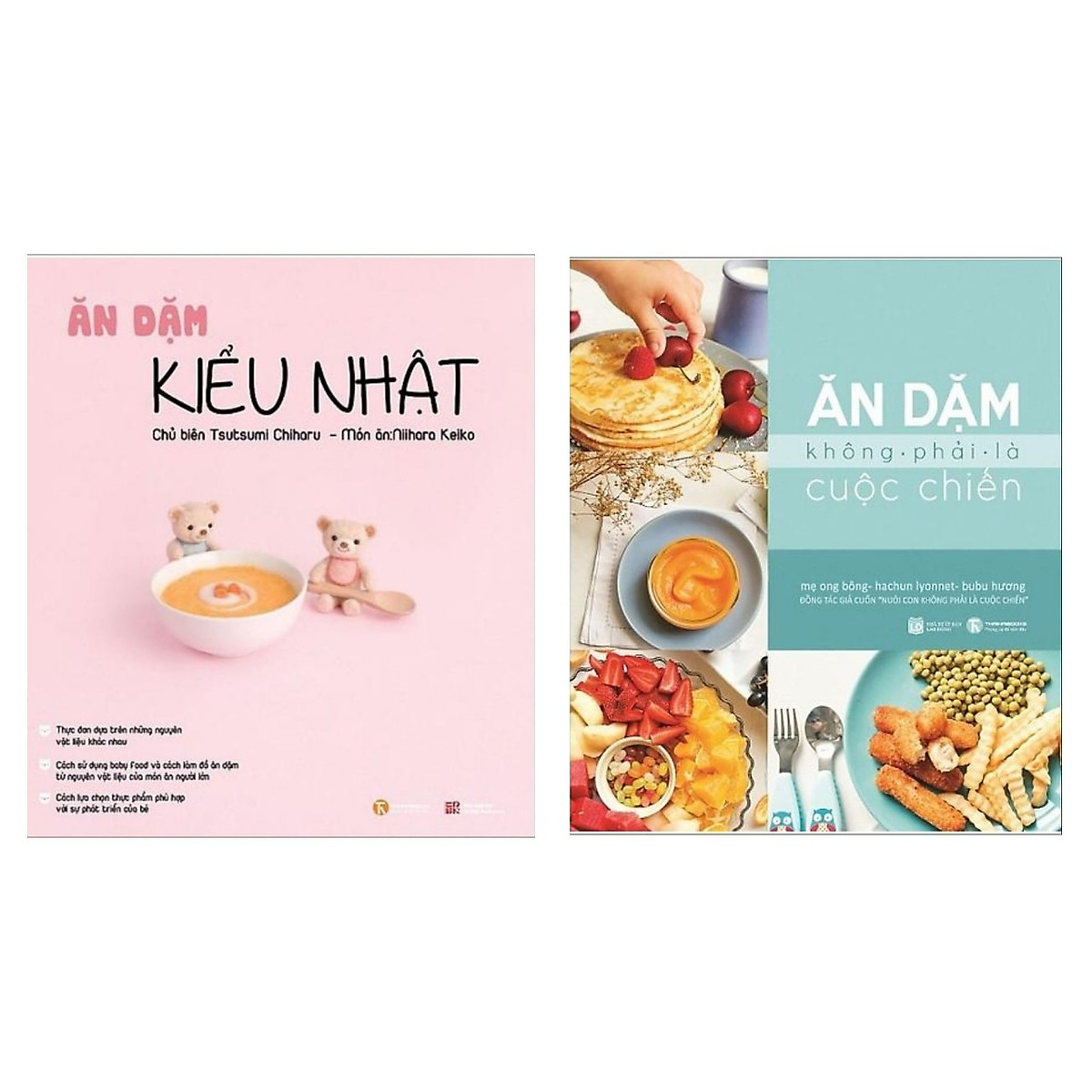 Combo Ăn Dặm Kiểu Nhật + Ăn Dặm Không Phải Là Cuộc Chiến (Tặng kèm poster An Toàn Cho Con Yêu - Quy Tắc 5 Ngón Tay)