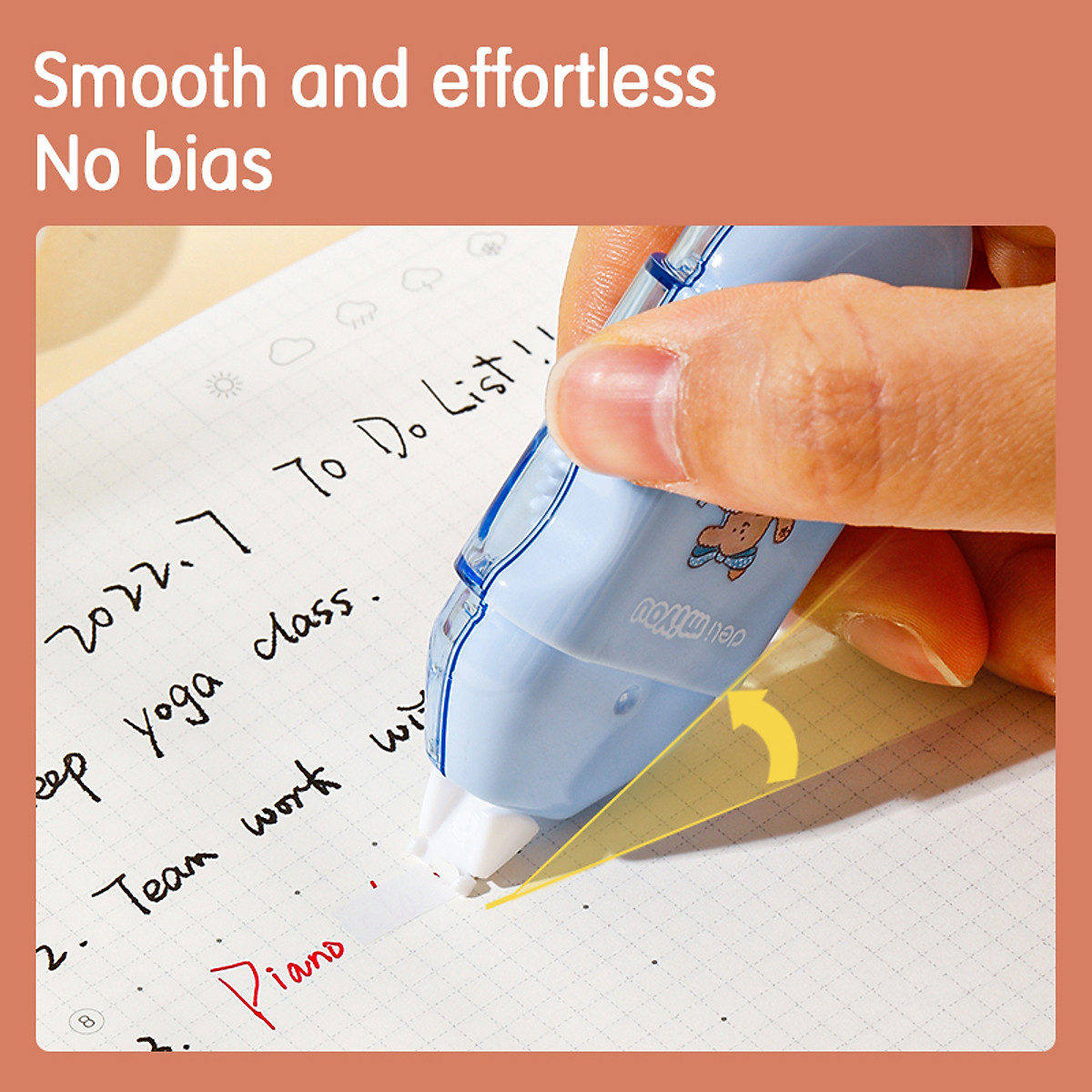 Băng xóa kéo băng xóa cute hình thú cưng ngộ nghĩnh Deli - Dài 6m / 8m - Phù hợp cho văn phòng, học sinh - EH352 / EH353