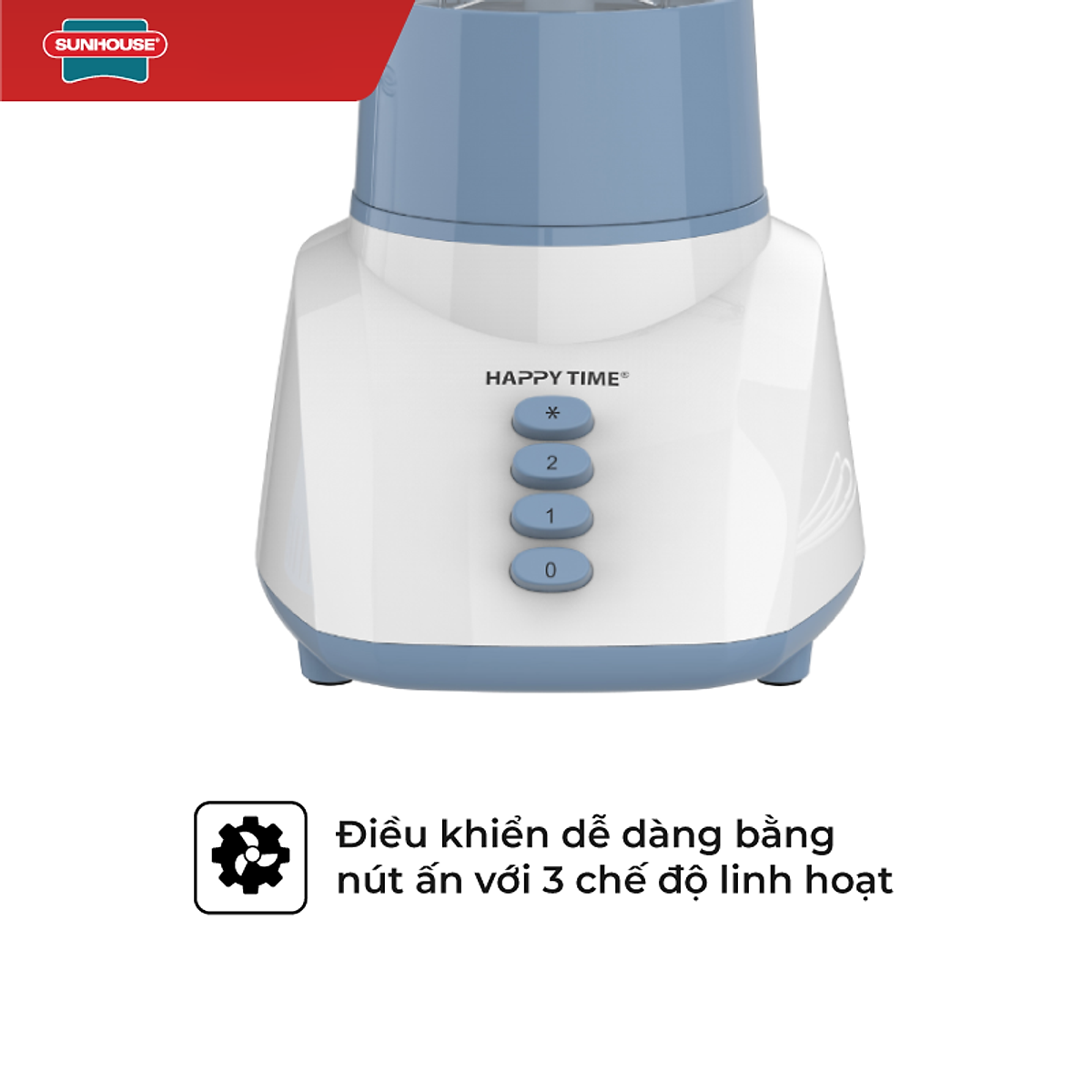 Máy Xay Sinh Tố Đa Năng Sunhouse HappyTime HTD5113G 350W - Hàng chính hãng
