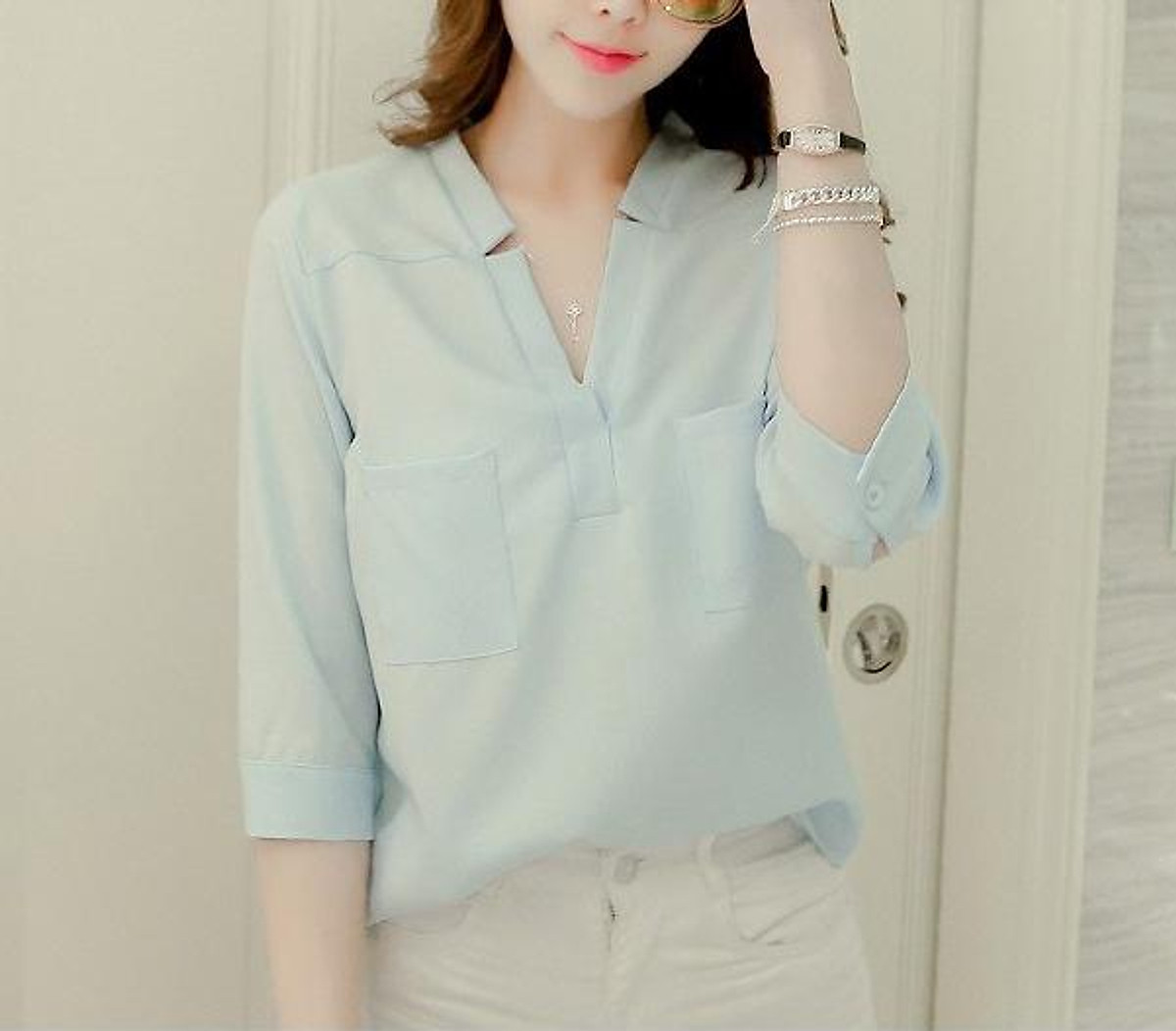 Áo sơ mi tay ngắn nam nữ NPV form rộng sơ mi cổ vest unisex tay lỡ chất vải lụa mịn chống nhăn MixASale #14 Áo sơ mi tay ngắn nam nữ NPV form rộng sơ mi cổ vest unisex tay lỡ chất vải lụa mịn chống nhăn MixASale