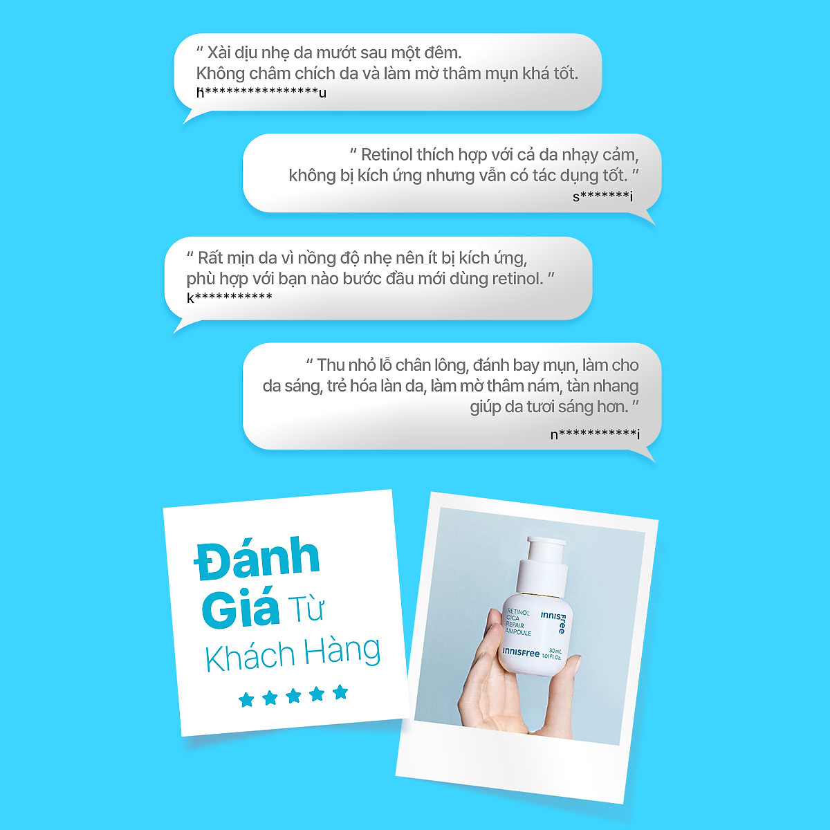 Serum Kiểm Soát Dầu Mụn Cho Da Láng Mịn INNISFREE Retinol Cica Repair Ampoule 30mL