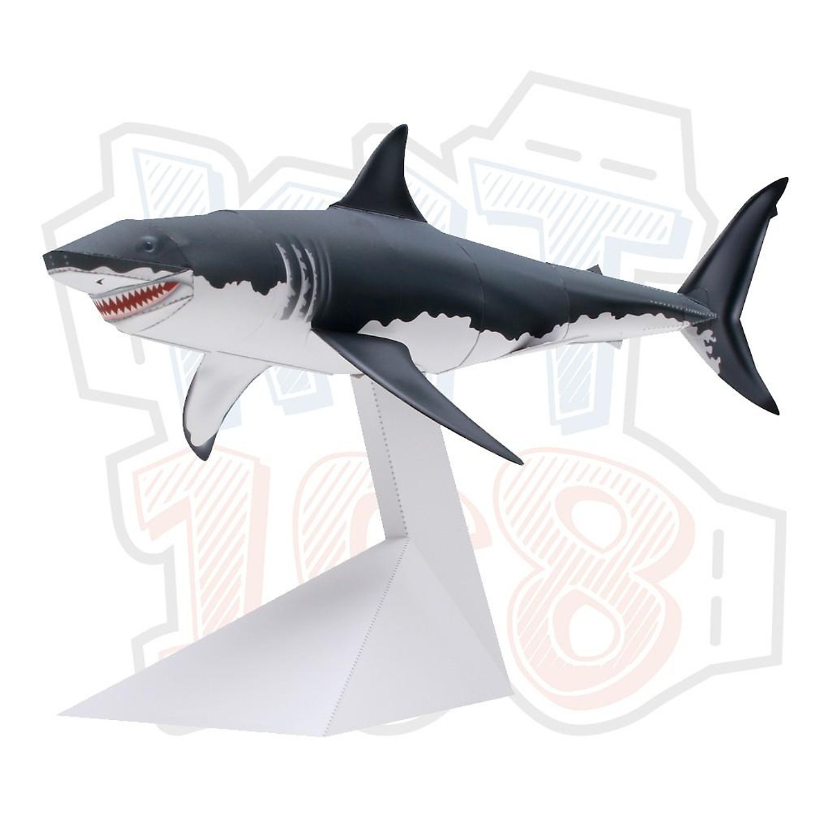 Mô hình giấy động vật Cá mập trắng - Mô hình giấy