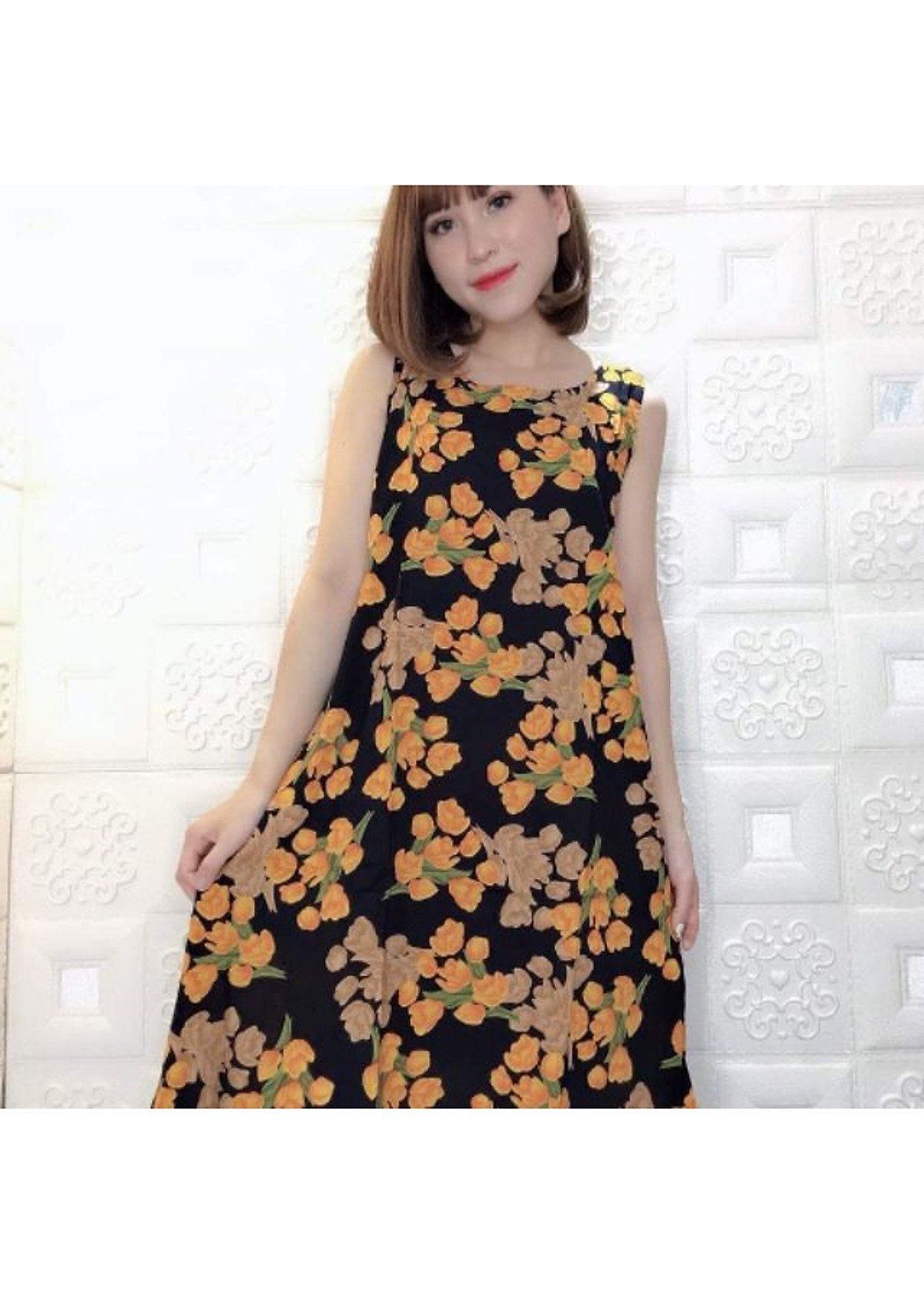 Mua Váy lanh thái 2 dây chất mát màu hè mặc siêu mê  Tiki