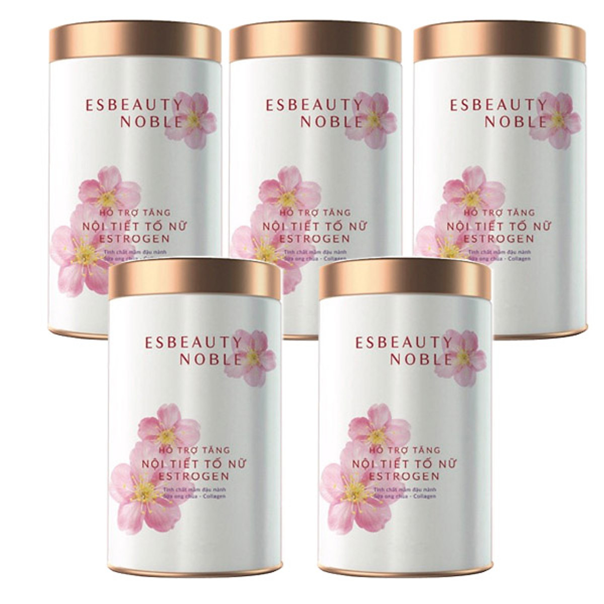 Năm hộp Thực phẩm Esbeauty Noble bổ sung các chất và dinh dưỡng tốt dành cho phụ nữ