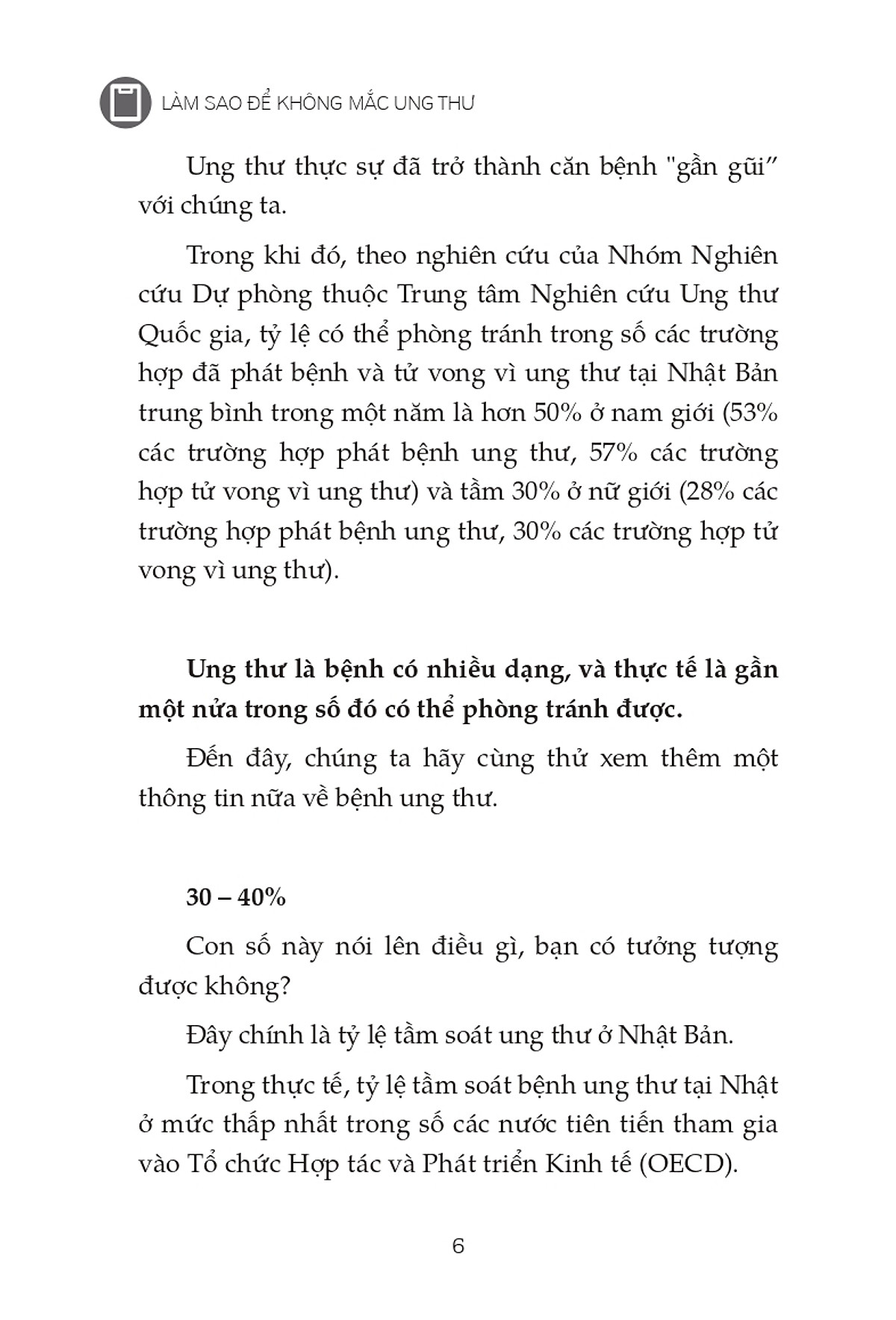 Sách Làm sao để không mắc ung thư