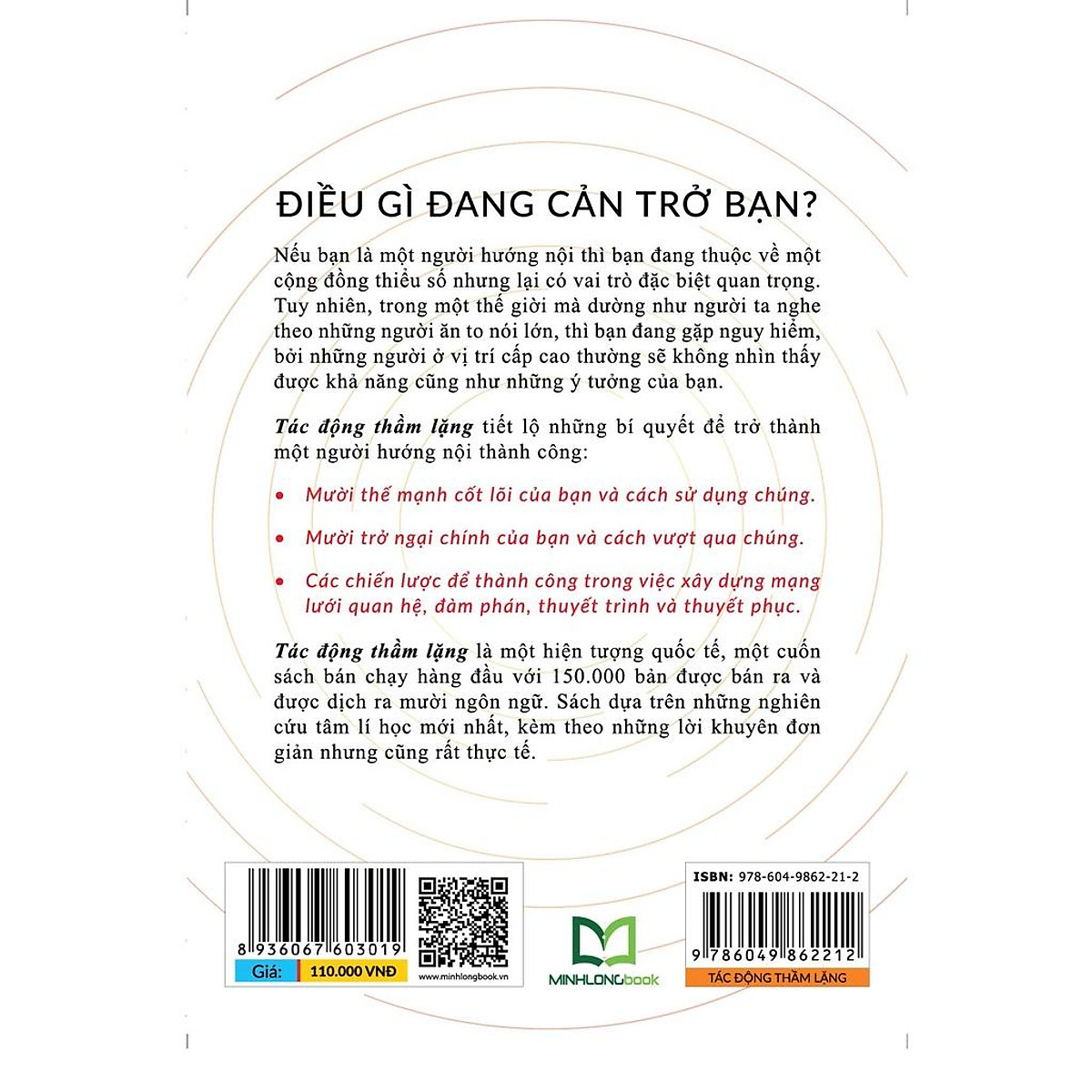 Sách: Tác Động Thầm Lặng - Làm thế nào để trở thành một người hướng nội thành công - TSKN