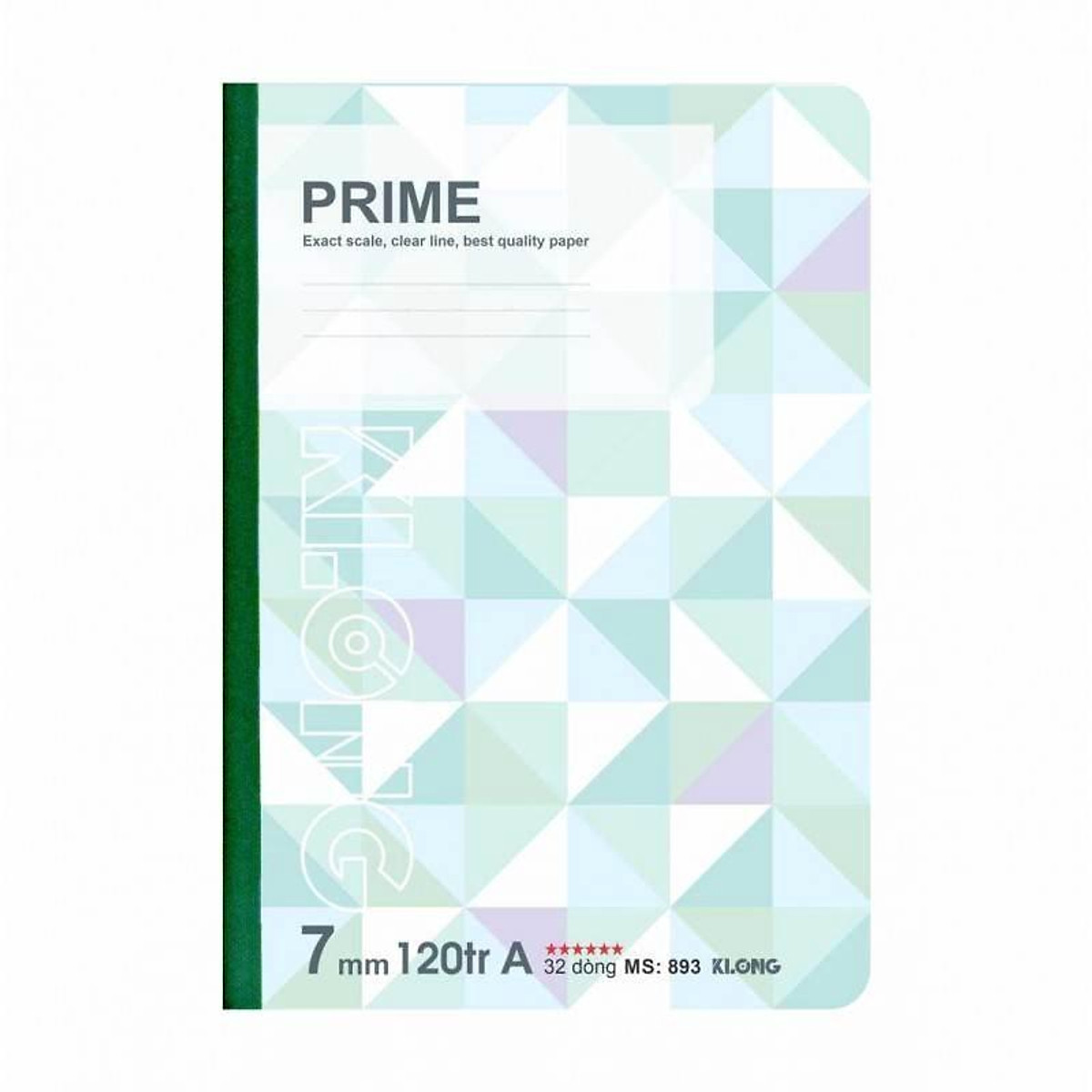 Vở kẻ ngang may dán gáy Prime KLONG B5 120 trang 70/76; MS: 893