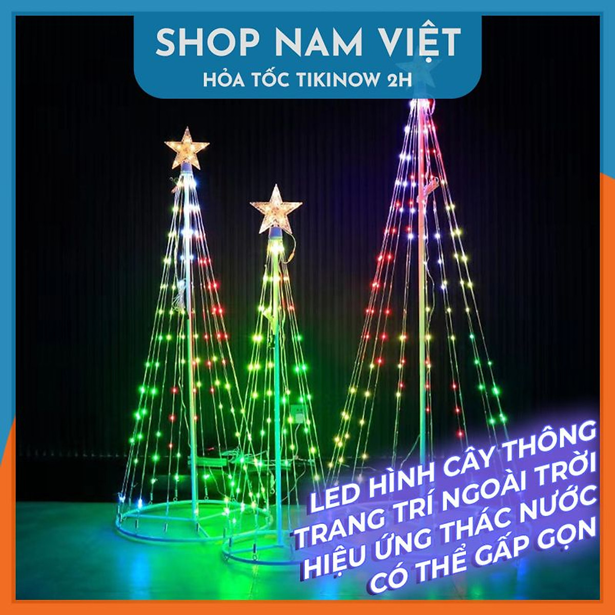 Mua Cây Thông Noel Đèn Led Hình Nón Có Thể Gấp Gọn, Trang Trí ...