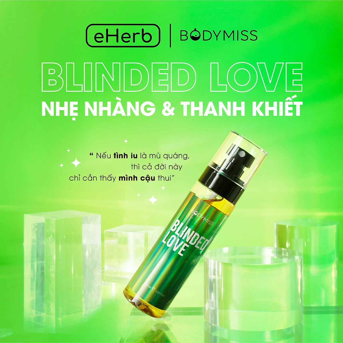 Bodymist Nam Nữ Toàn Thân Lưu Hương 6 Giờ - Nước Hoa Hẹn Hò BODYMISS 105ml (Chai)