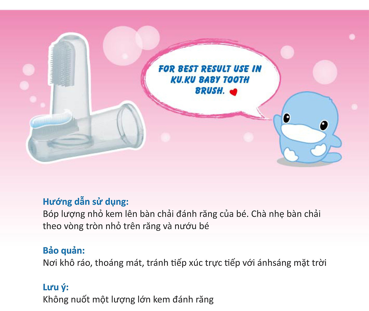 Kem Đánh Răng Cho Bé Ku.Ku Duckbill - Từ 06 Tháng Tuổi - Hương Dâu