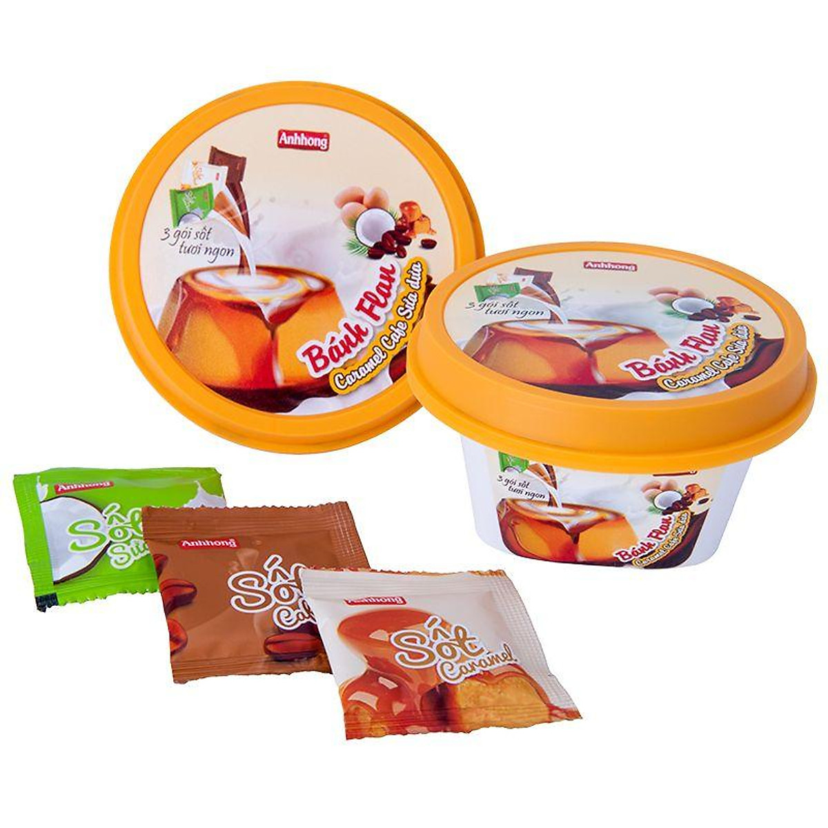 Bánh Flan Ánh Hồng Caramel Café Sữa Dừa (82G x 2 Hũ) - 8935117700135