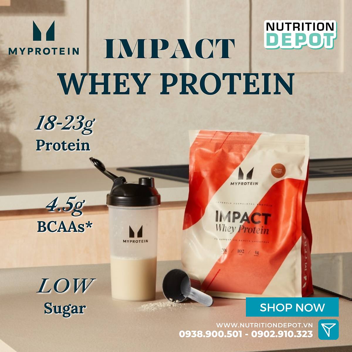 Sữa tăng cơ Impact Whey Protein Myprotein 1kg - Nutrition Depot