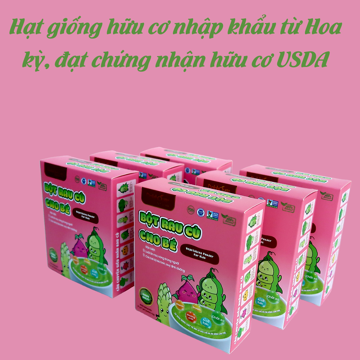 Bột rau dinh dưỡng cho bé Dalahouse - 7 vị với 7 loại bột rau giàu dưỡng chất - Cân bằng chế độ dinh dưỡng cho trẻ