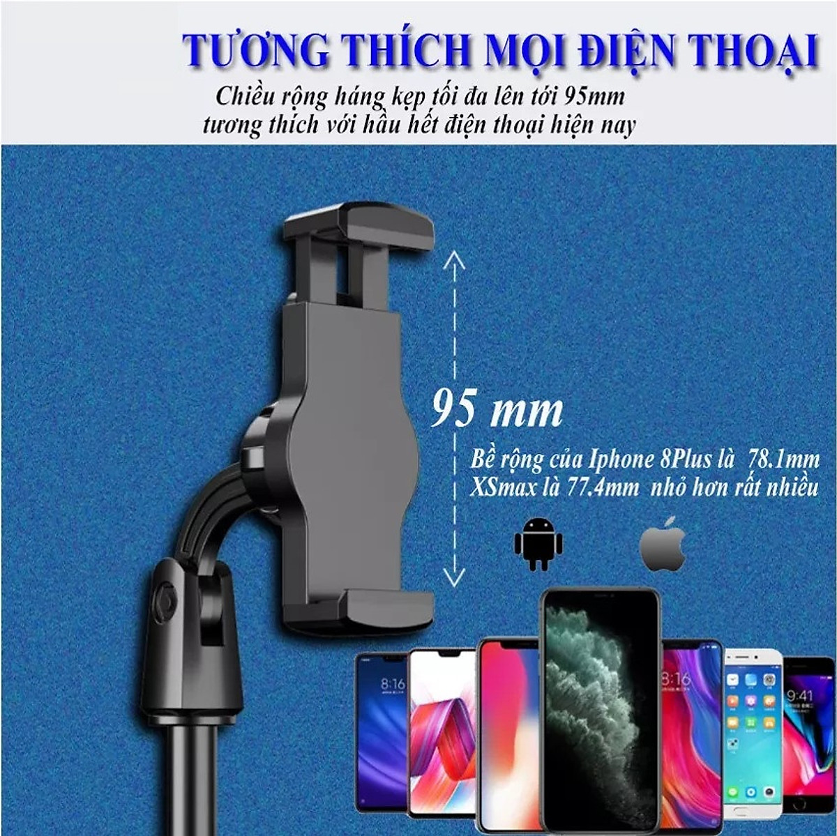 giá đỡ điện thoại, chân đế để bàn dùng livestream, quay video, ghi hình xoay 360 độ - Hàng Chính hãng DODODIOS