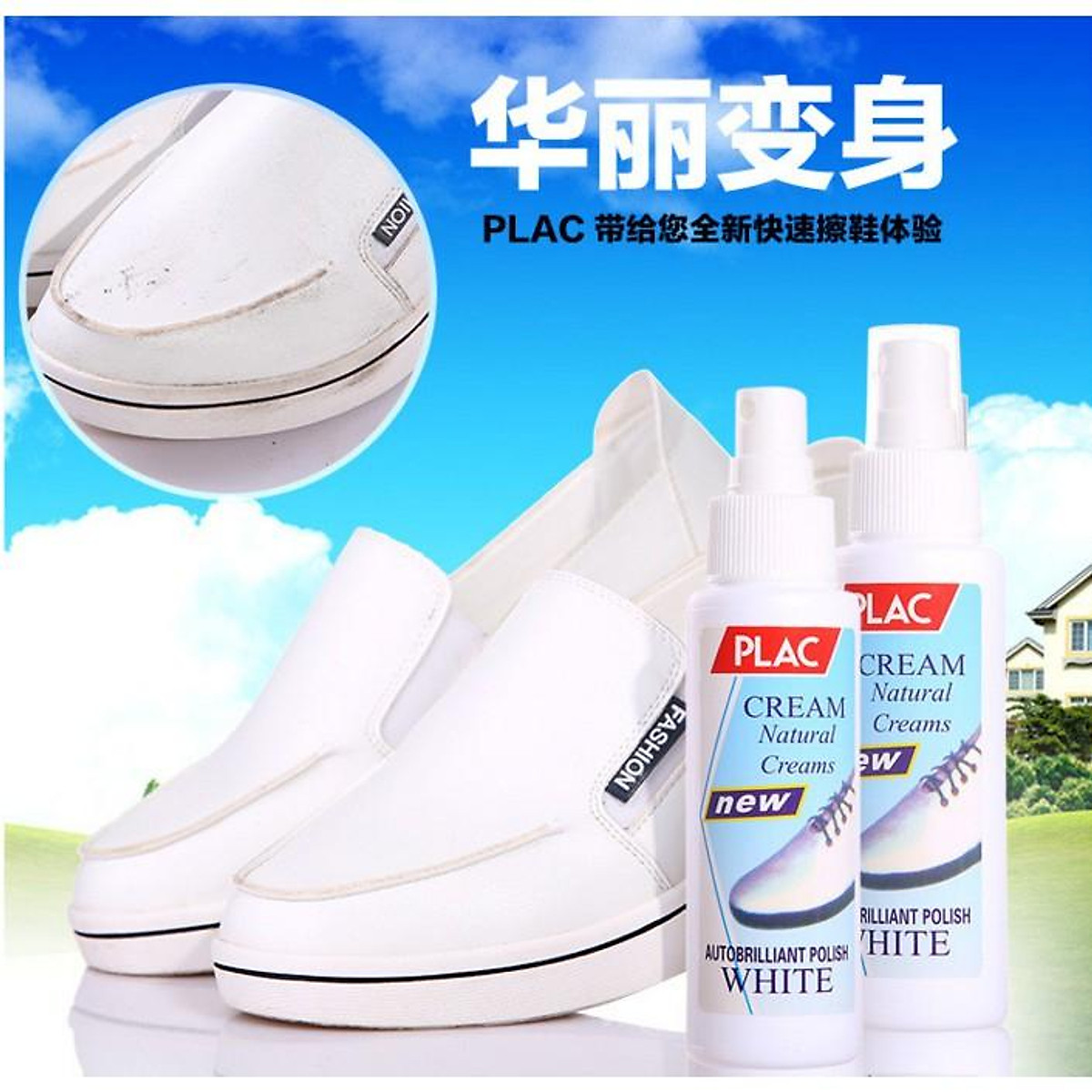 Nước Lau Giày,Nước Tẩy Rửa Giày,có đầu chà,Túi Xách An Toàn(Plac)