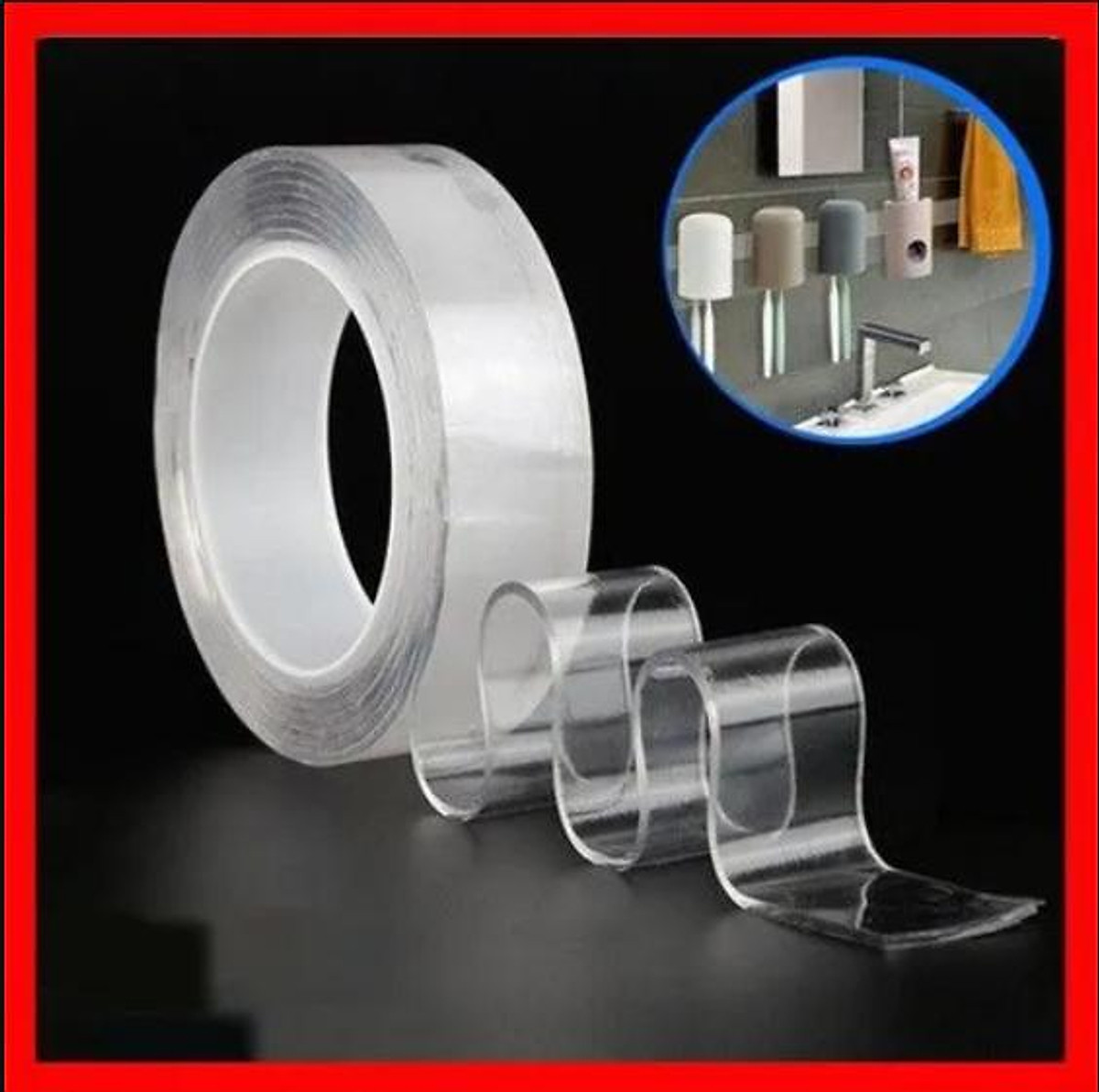 Băng Keo 2 Mặt Siêu Dính Chống Thấm Nước Trong Suốt Nano Băng Keo Đa Năng, Băng Keo Chống Dò Rỉ