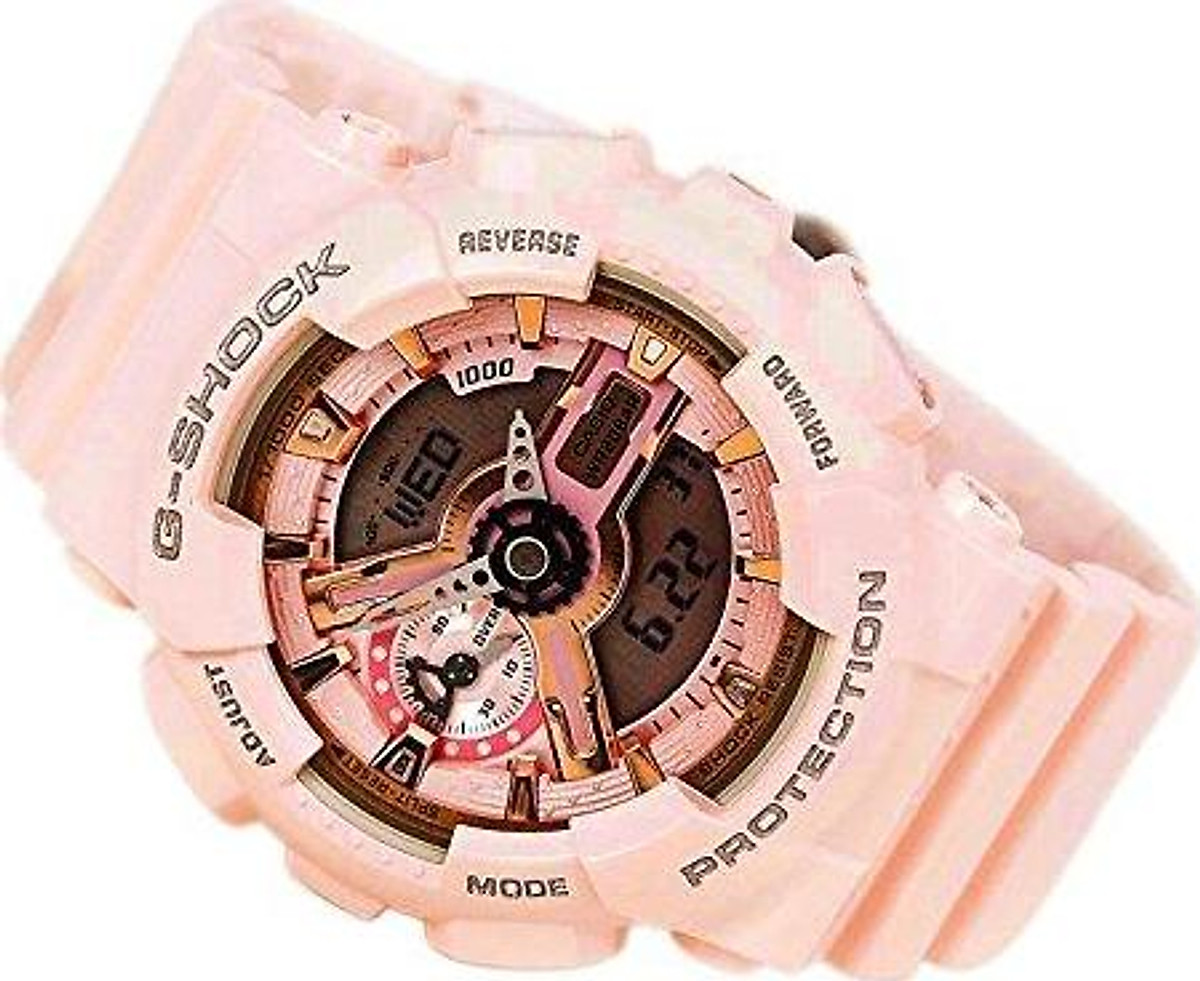 Mua Casio G-Shock Gold And Pink Dial Pink Resin Quartz Ladies Watch  Gmas110Mp-4A1 | Tiki