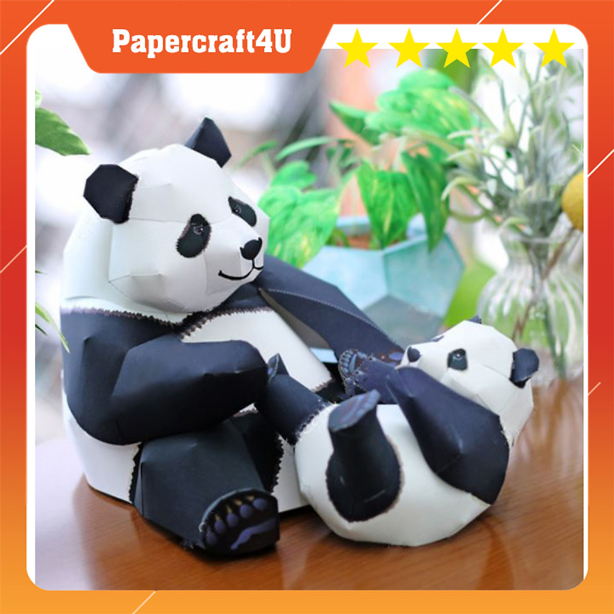 Mô hình giấy 3D Động vật Cute Gấu Trúc - Giant Panda (Big) - Mô ...