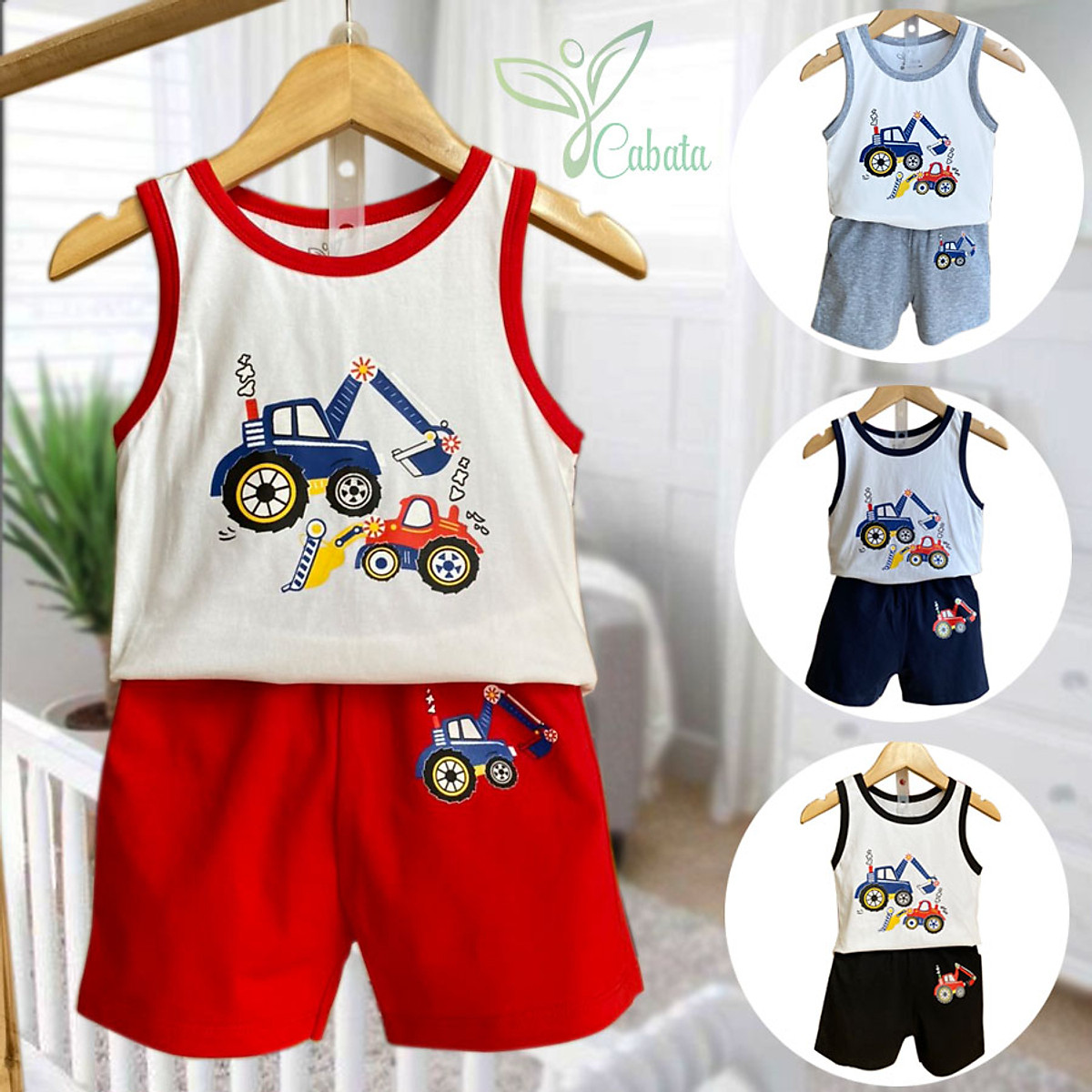 Bộ Ba Lỗ Bé Trai Sát Nách Vải Cotton Mềm Mịn Quần Áo Trẻ Em Mùa Bộ Ba Lỗ Bé Trai Sát Nách Vải Cotton Mềm Mịn Quần Áo Trẻ Em Mùa