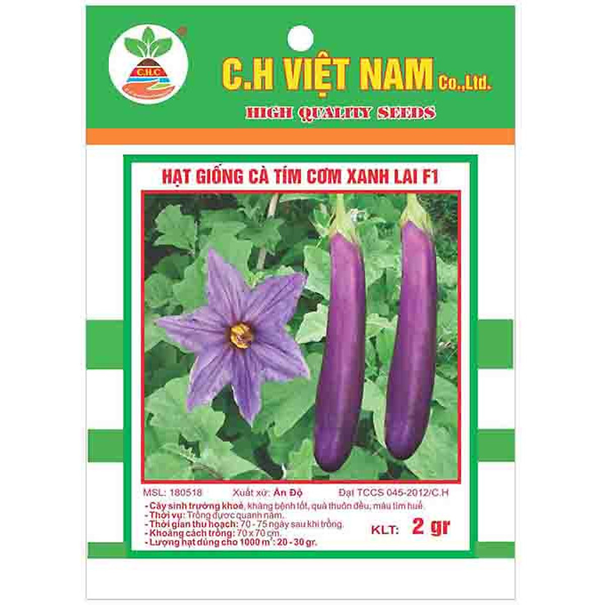 1 Gói Hạt Giống Cà Tím Cơm Xanh Lai F1 (2Gr/ Gói) | Tiki