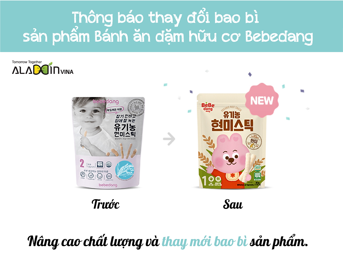 Bánh Ăn Dặm Gạo Lứt Phô Mai Bebedang Cho Bé Nhập Khẩu Hàn Quốc