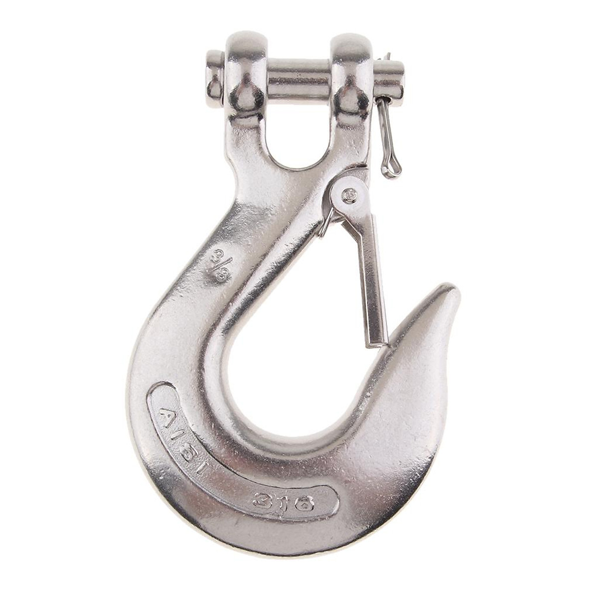 Stainless Steel 316 Clevis Slip Hook with Safety Latch Marine Grade