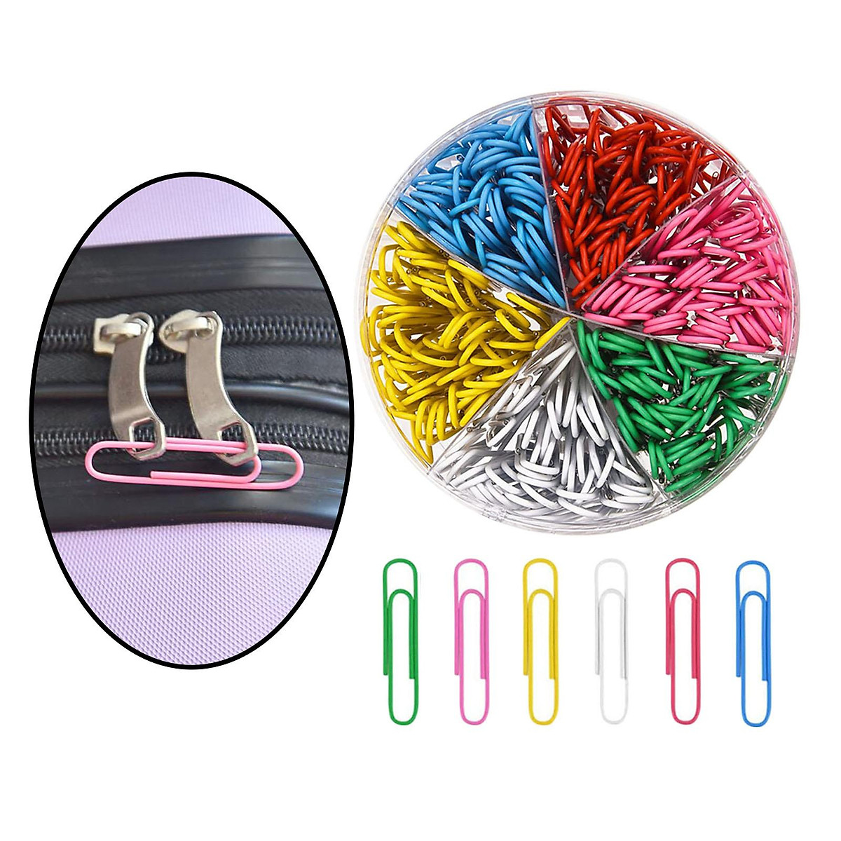 600Pcs Paper Clip Holder, Paperclips Kids Paper Clips 50mm Cute Office  Supplies for Desk Organizer Files