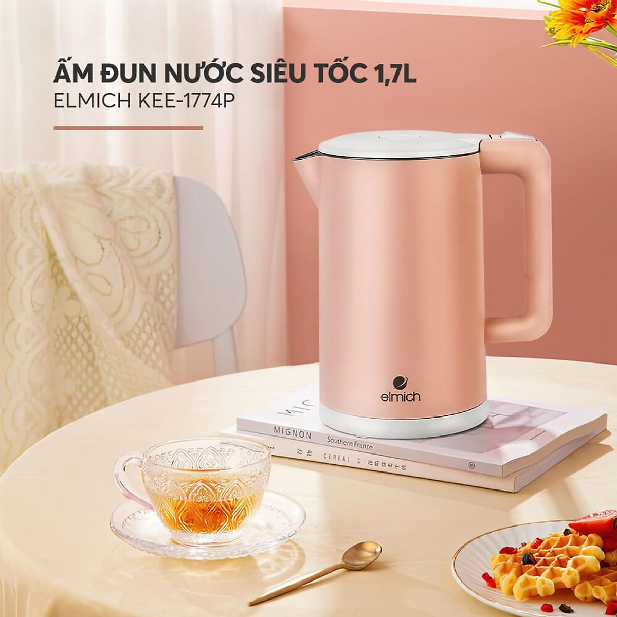 Ấm đun nước siêu tốc Elmich 1,7L KEE 1774 P - Hàng chính hãng