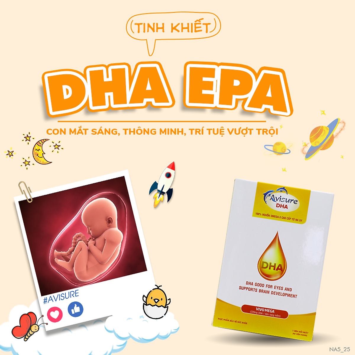 Combo 2 hộp Avisure DHA 40 viên cho bà bầu