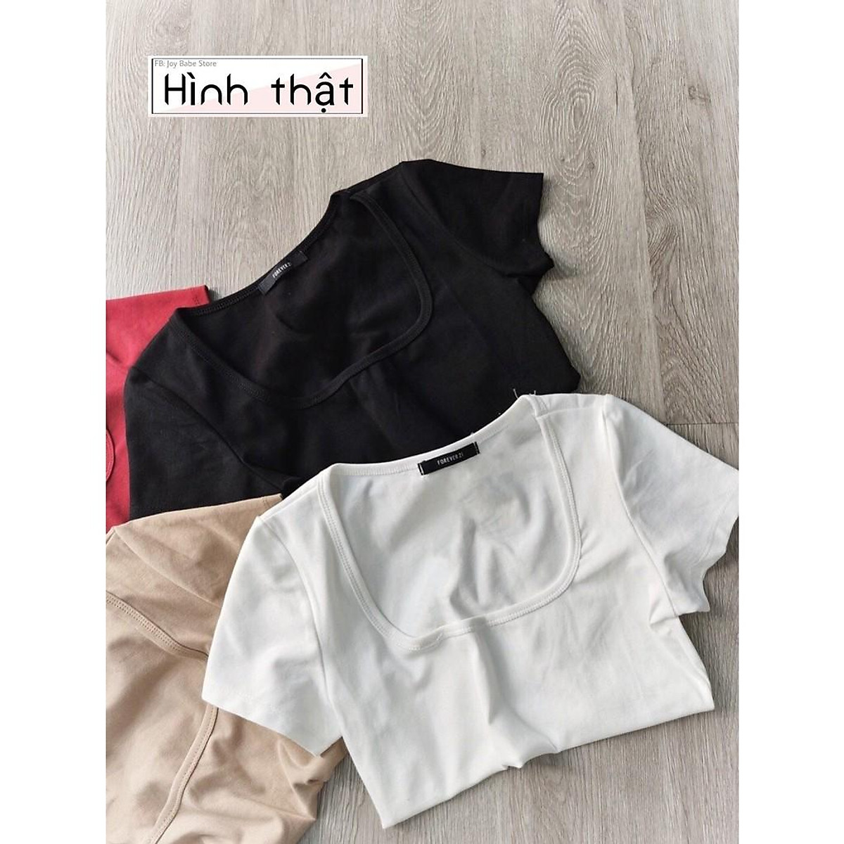 ÁO THUN CO GIÃN 4 CHIỀU - ĐƯỢC GIẶT MÁY - ÁO KIỂU CỔ U VUÔNG HOT GIRL TRƠN BASIC ÔM BODY 41