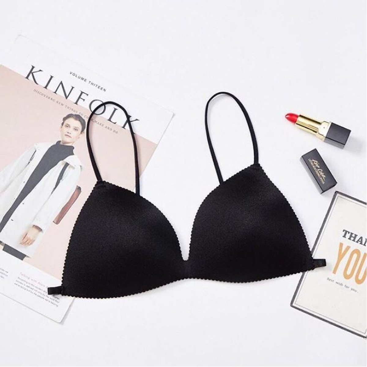 Bra Nữ Dây Mảnh Su Đúc Cài Sau Áo Ngực Mút mỏng Không Gọng Sexy Bra Nữ Dây Mảnh Su Đúc Cài Sau Áo Ngực Mút Mỏng Không Gọng Sexy