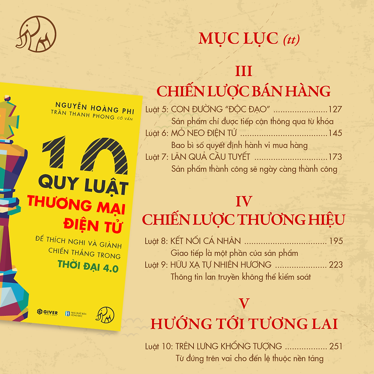 10 Quy Luật Thương Mại Điện Tử - Bộ Sách Trên Lưng Khổng Tượng - Kinh Doanh Online - Để Thích Nghi Và Giành Chiến Thắng Trong Thời Đại 4.0