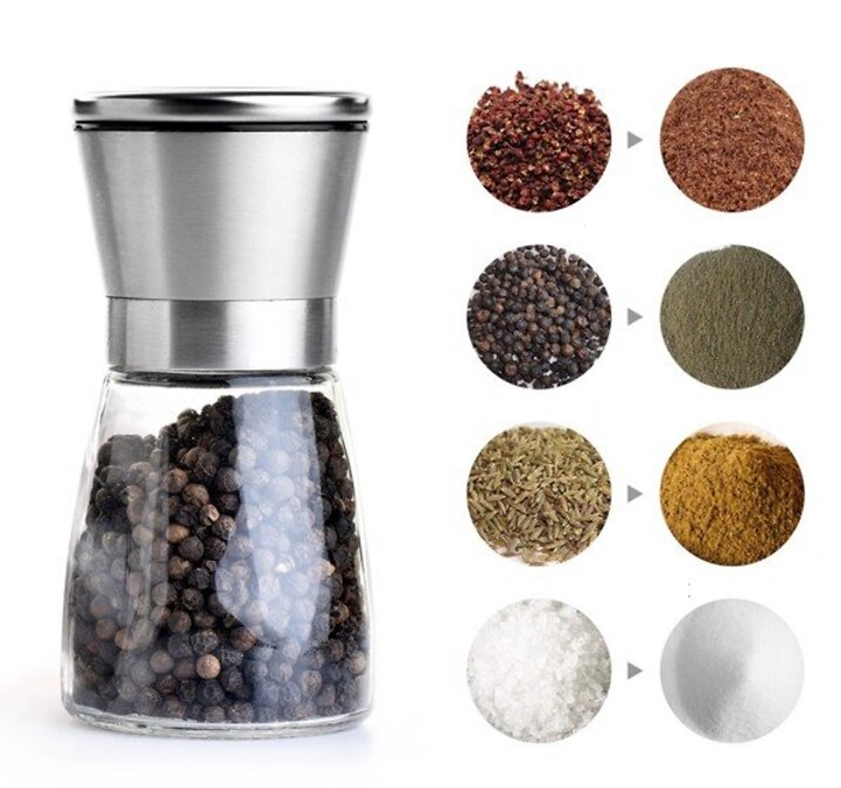 Dụng Cụ Xay Tiêu Thuỷ Tinh Benchusch