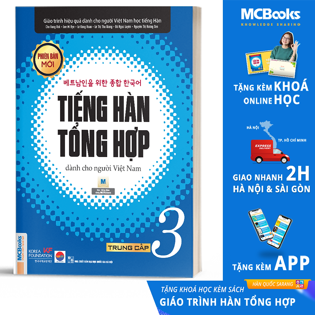 Tiếng Hàn Tổng Hợp Trung Cấp 3 (Phiên Bản Mới - Đen Trắng)