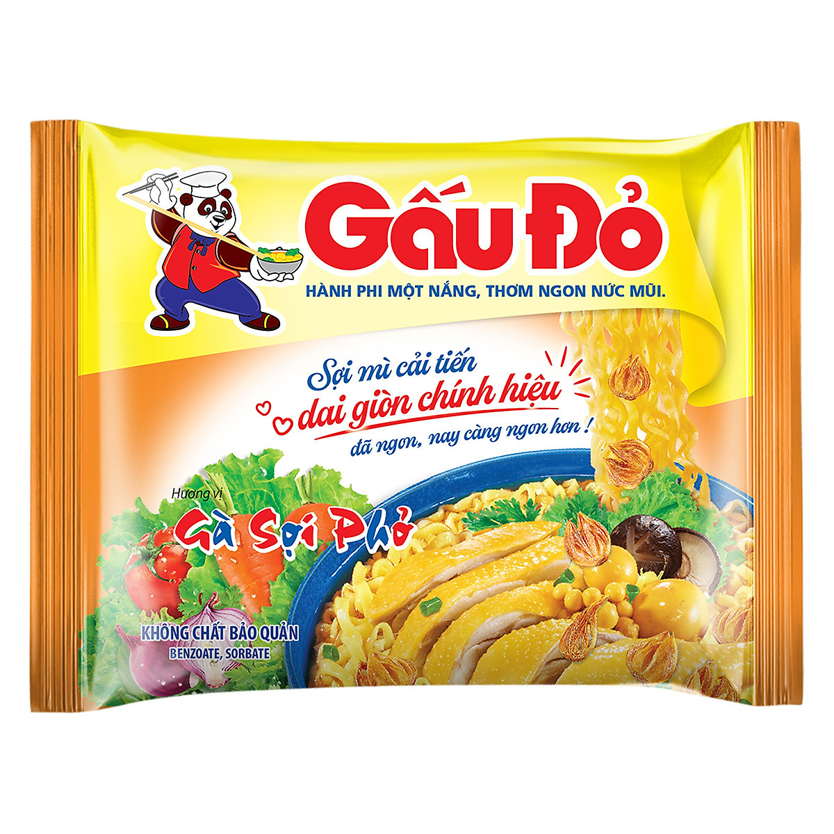 Thùng 30 Gói Mì Gấu Đỏ Gà Sợi Phở 63g