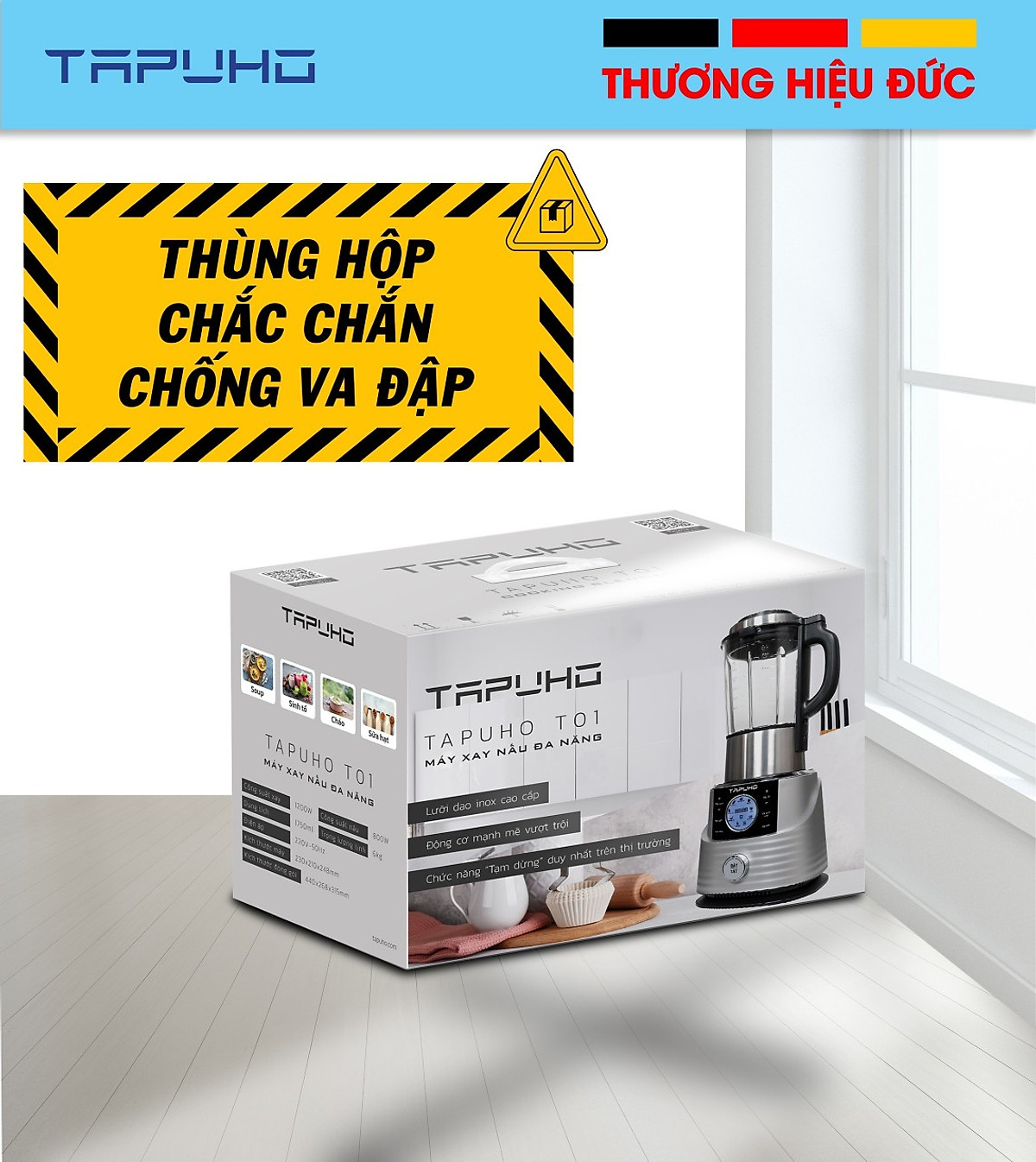 Máy Làm Sữa Hạt TAPUHO T01 - Thương hiệu Đức