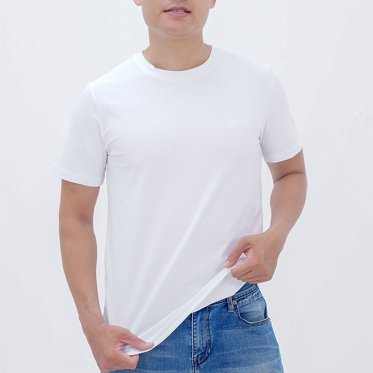 Combo 2 Áo thun nam Cotton Compact Premium trẻ trung thấm hút mồ hôi, co giãn 4 chiều MRM Manlywear