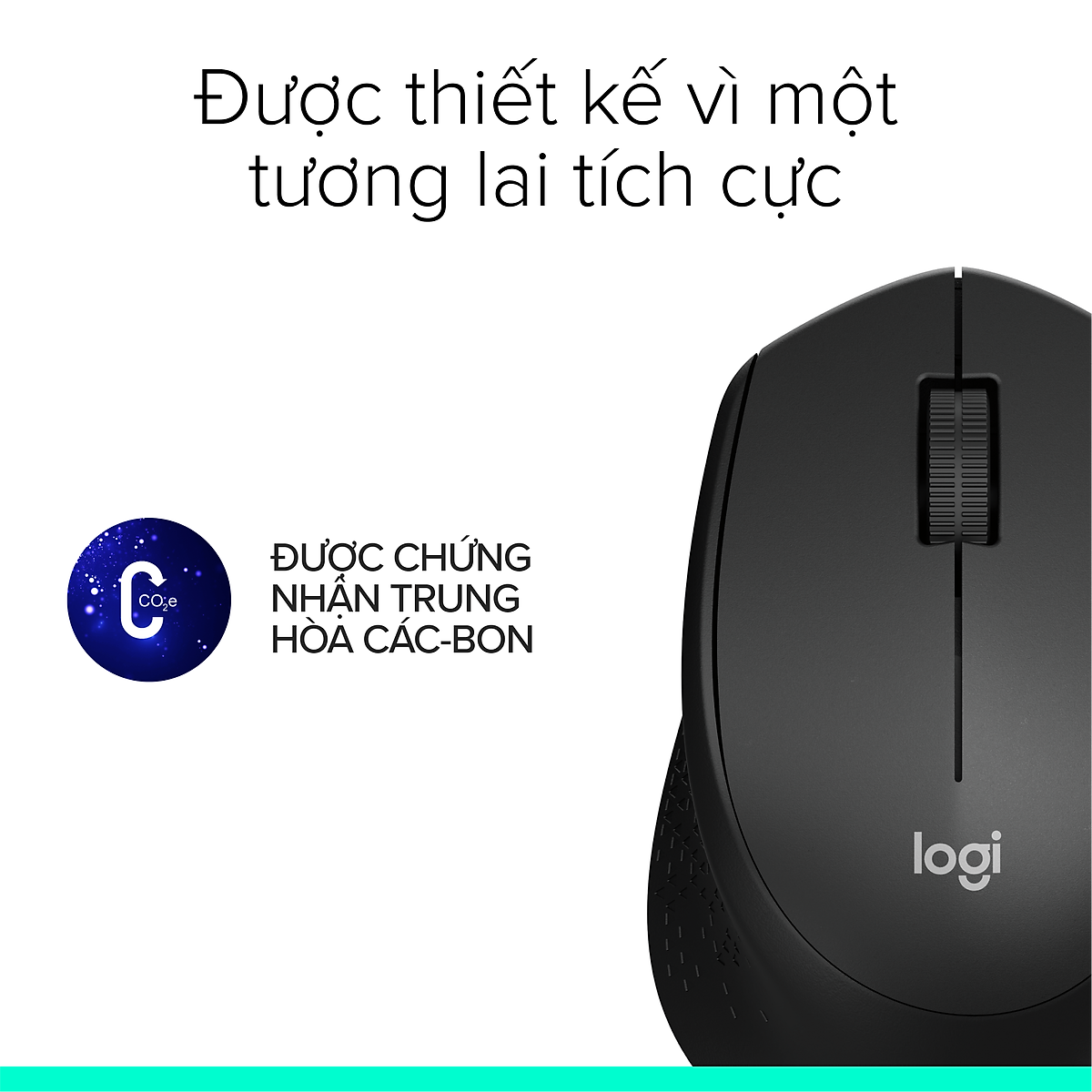Chuột không dây Logitech M330 Silent Plus giảm ồn 90% - USB 2.4GHz, pin 2 năm, phù hợp người thuận tay phải, PC/ Laptop - Hàng chính hãng - Màu Đen