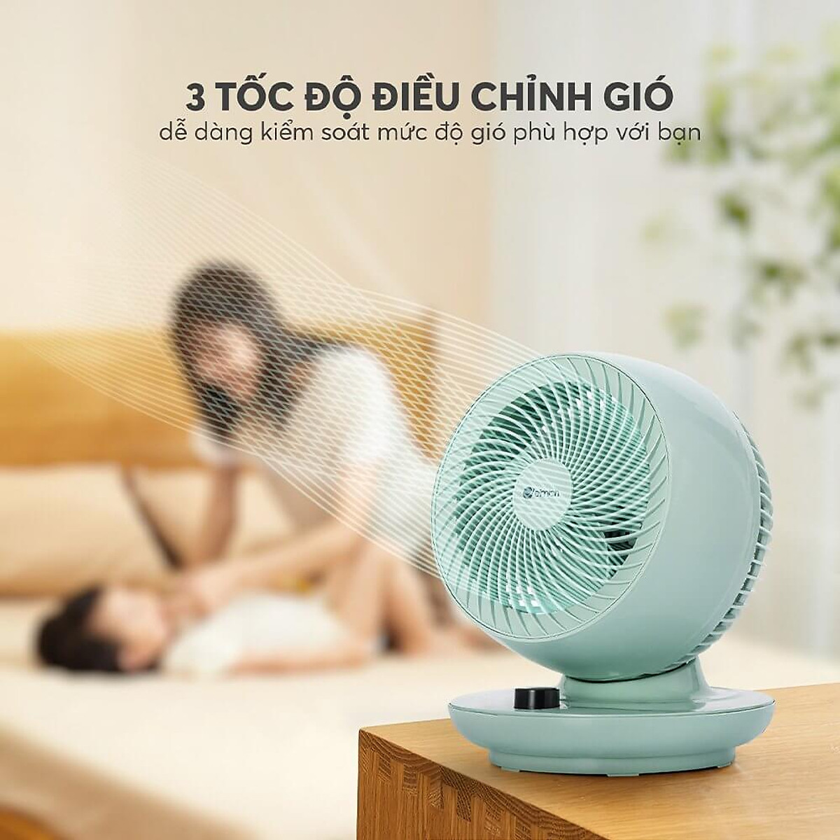 Quạt tuần hoàn không khí Elmich CFE-8787, quạt làm mát diện rộng và làm mới không khí, gọn nhẹ, dễ dàng mang theo mọi nơi - Hàng chính hãng
