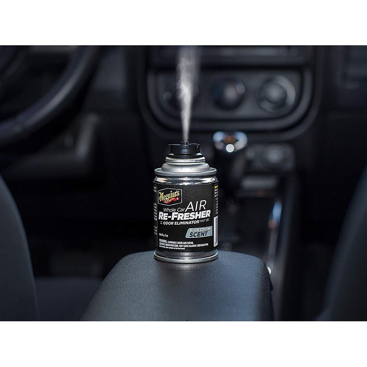 Meguiar's Xịt khử mùi, diệt khuẩn nội thất ô tô Mùi hương nam tính ( xịt khử mùi ô tô) - Air Refesher - Black Chrome Scent - G181302, 57 g