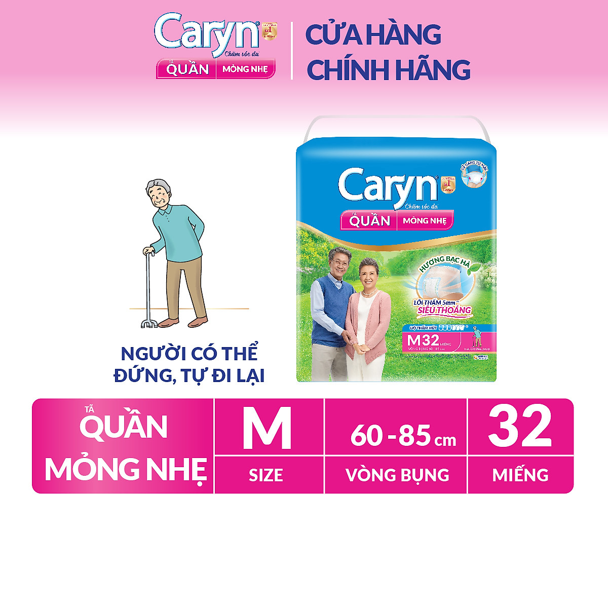Tã Quần Caryn Loại Mỏng Nhẹ M32