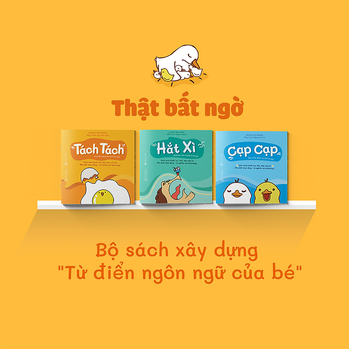 Combo 3 cuốn truyện tranh Ehon Nhật Bản - Ehon Thật Bất Ngờ (Tách Tách , Hắt Xì, Cạp Cạp) - Dành cho trẻ 0-2 tuổi