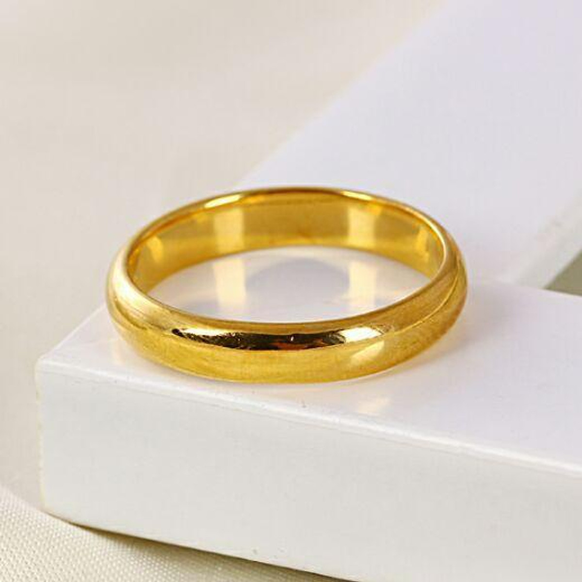 Nhẫn cưới trơn 2 chỉ mạ vàng 24k ( Thái Lan ) - Nhẫn