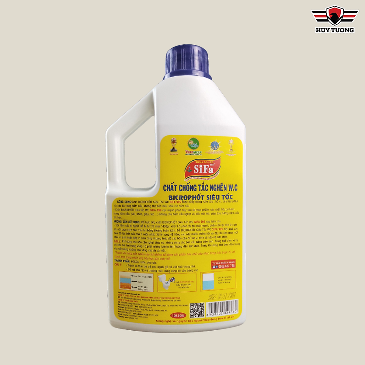 Chất thông tắc bồn cầu toilet chống hôi Siêu tốc 5 phút Sifa (1400g)